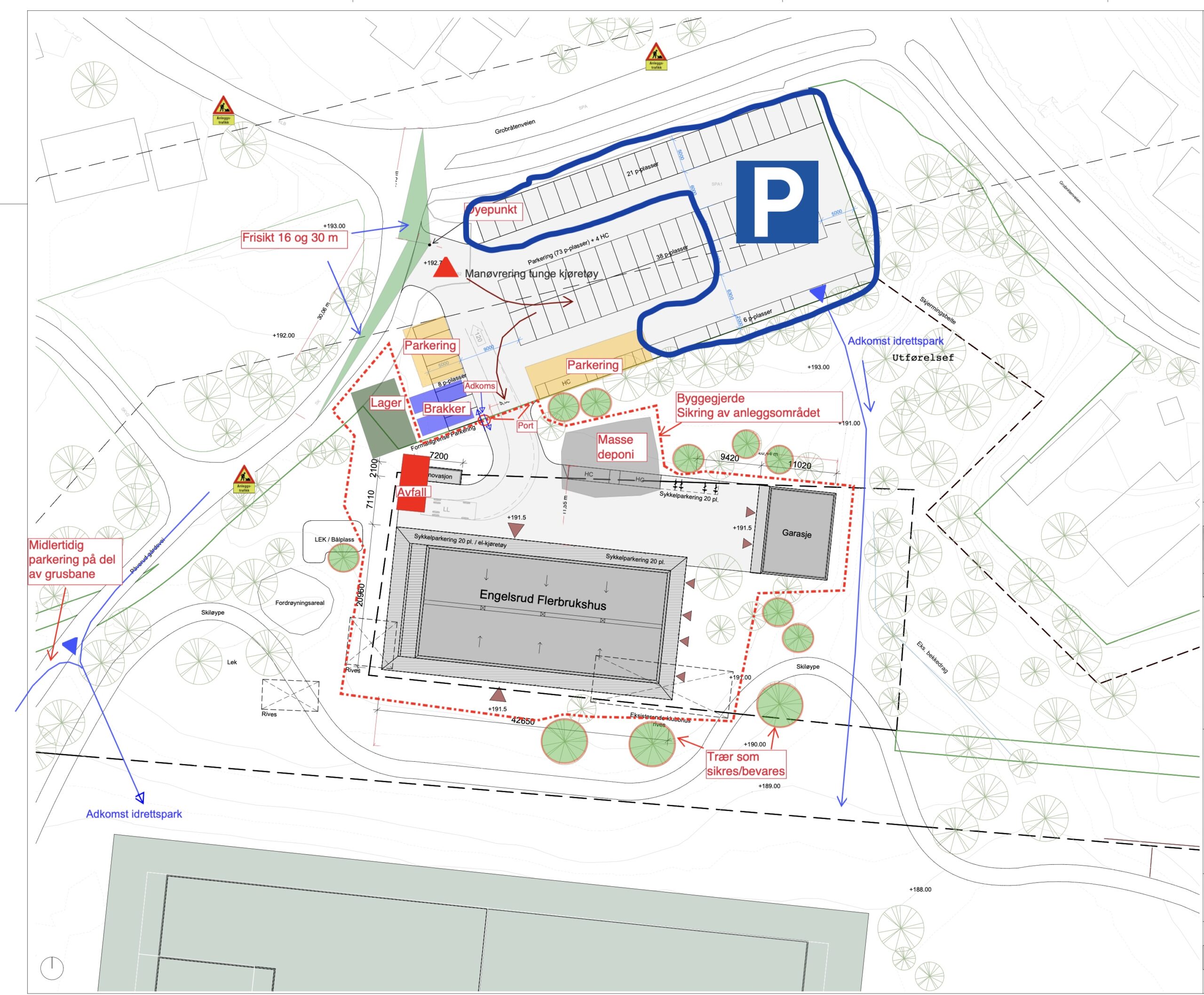 Parkering og adkomst i byggeperioden